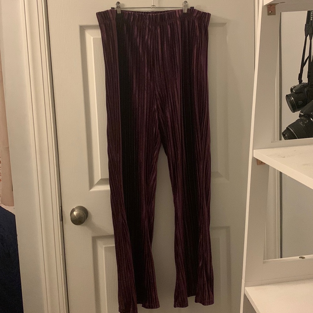 Wild Fable Purple Velvet Flare Pants